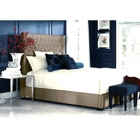 Queen Upholstered Bed with Footboard Storage